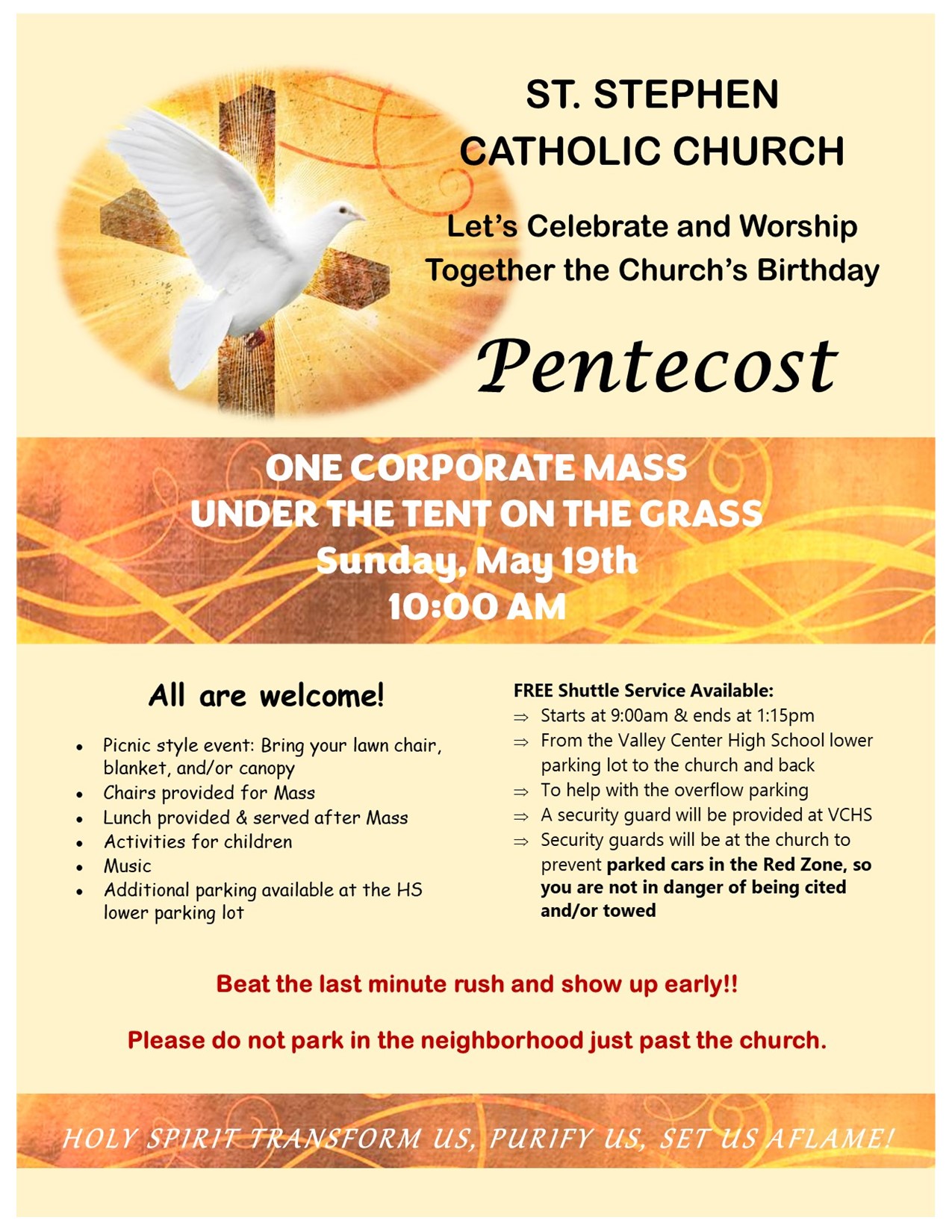 Pentecost Mass Flyer